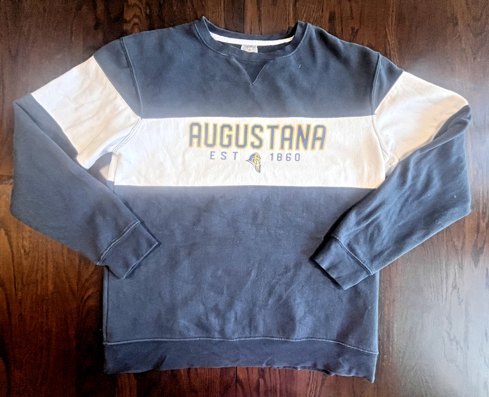 Augustana University Retro Crewneck Navy w/ White Stripe - Unisex Medium